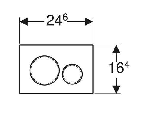 Dimensions d''une plaque de commande : 24,6 cm de large et 16,4 cm de haut