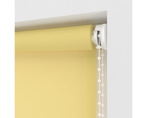 Store enrouleur jaune avec chaînette pour la décoration de fenêtre