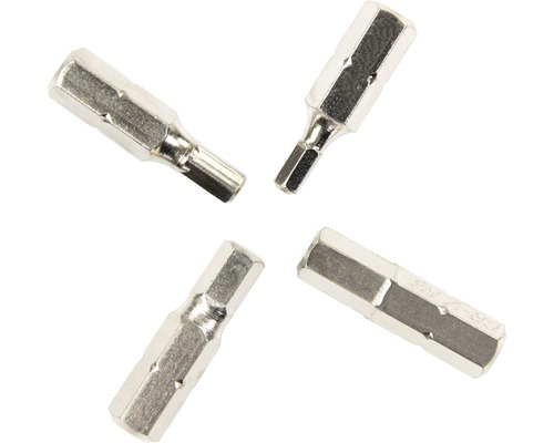Quatre embouts Torx argentés