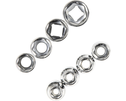 Douilles de différentes tailles et formes