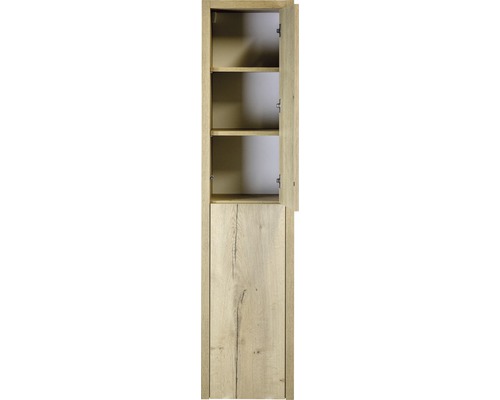 Armoire en bois étroite et ouverte avec étagères pour salle de bain ou autres pièces
