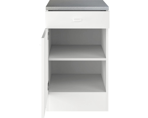 Waschtischunterschrank mit Schublade, Tür und zwei Regalböden