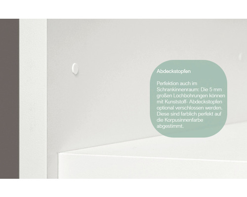 Kunststoff Abdeckstopfen für Schrankinnenraum