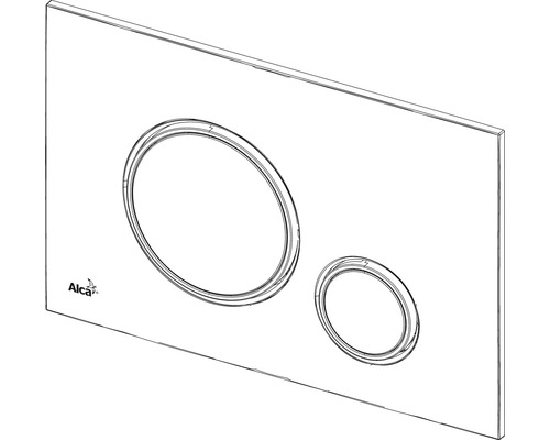 Plaque de commande avec deux boutons pour chasse d''eau