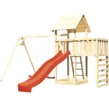Tour de jeu en bois avec balançoire et toboggan pour le jardin