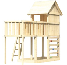 Tour de jeux en bois avec mur d''escalade et échelle pour le jardin