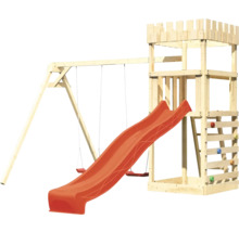 Tour de jeu en bois avec balançoire et toboggan pour le jardin