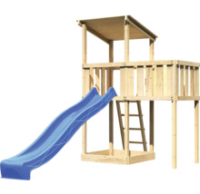 Spielturm aus Holz mit Rutsche und Leiter