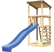 Spielturm mit Rutsche und Kletterwand für den Garten