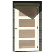 Gartenhaus Karibu Anvik 5 inkl. Anbaudach 2,8 m, Rückwand 503 x 262 cm terragrau