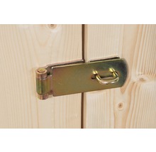 Verrou de porte en métal sur porte en bois
