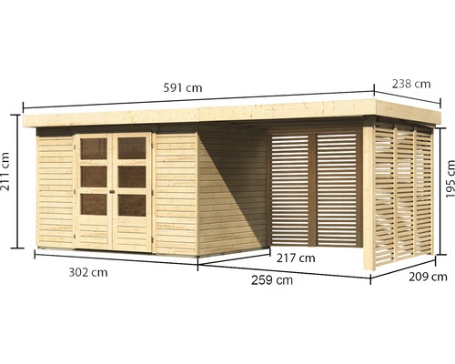 Maison de jardin en bois avec dimensions.