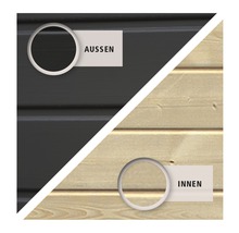 Vue de l''intérieur et de l''extérieur d''un mur en bois