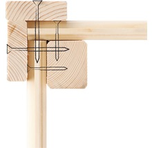 Gartenhaus Karibu Kodiak 5 inkl. Anbaudach 2,8 m, Rückwand 591,5 x 262 cm natur