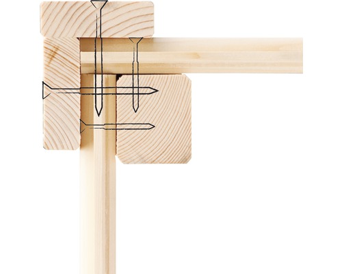 Holzkonstruktion mit Nägeln