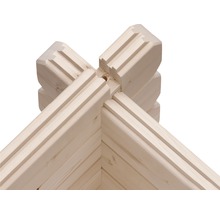 Gartenhaus Karibu Tossens 3 inkl. Anbaudach 3,3 m 616,5 x 333 cm natur