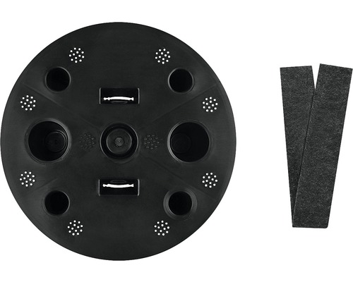 Tapis capillaire noir avec trous d''irrigation et bandes d''irrigation