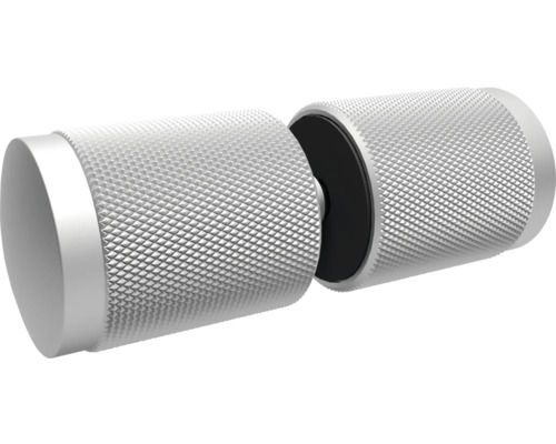 Silberner Lenkerendstopfen mit Rändelmuster