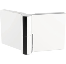 Eckeinstieg mit Drehfalttür SCHULTE Garant 2.0 ExpressPlus 100 x 100 cm Profil aluminium Klarglas schmutzabweisende Glasbeschichtung Türanschlag links Türanschlag rechts Puffergriff