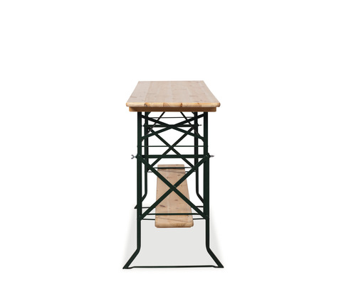 Garniture de fête de la bière avec plateau de table en bois et structure métallique