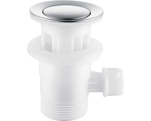 Bonde de lavabo en plastique avec finition chromée