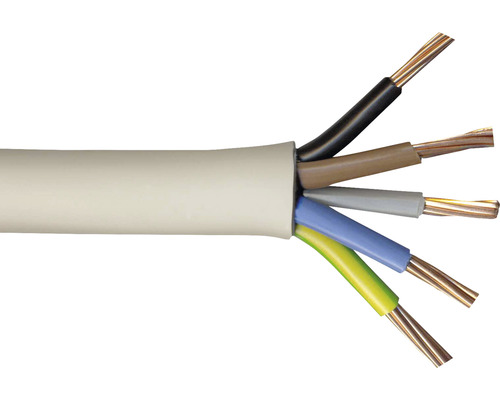 Elektrokabel mit fünf Adern für die Elektroinstallation