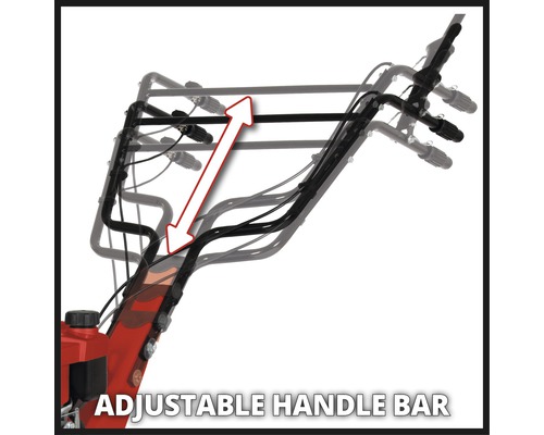 Verstellbarer Griffholm einer Schneefräse