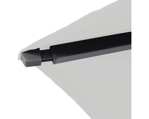 Vue détaillée d''un parasol avec armature métallique