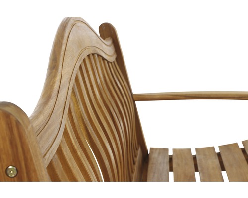 Vue détaillée d''un banc de jardin en bois