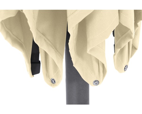 Détail de la toile de store couleur crème