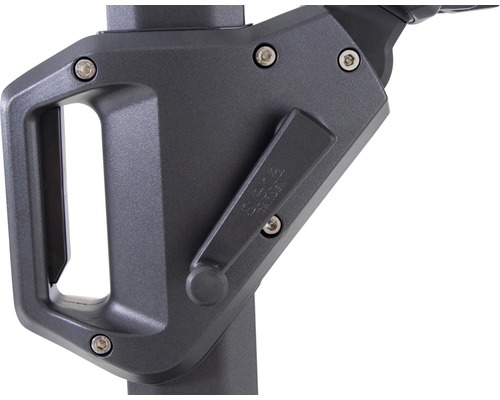 Vue détaillée du mécanisme de manivelle d''un parasol