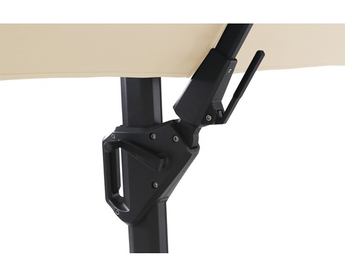 Gros plan du mécanisme de manivelle d''un parasol