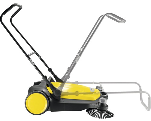 Balayeuse jaune et noire avec manche réglable.