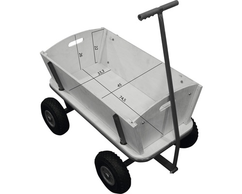 Bollerwagen aus Holz mit Maßen
