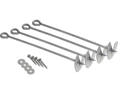 Erdanker Set mit Schrauben und Unterlegscheiben