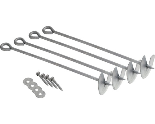 Erdanker Set mit Schrauben und Unterlegscheiben