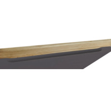 Bloc cuisine complète équipée Held Möbel PISA 300 cm façade gris mate, corps chêne sauvage variante réversible démonté