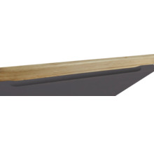 Bloc cuisine complète équipée Held Möbel PISA 330 cm façade gris mate, corps chêne sauvage variante réversible démonté