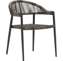 Fauteuil de jardin avec accoudoirs et assise tressée