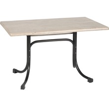 Table rectangulaire avec structure métallique