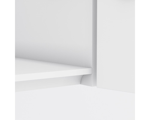 Vue détaillée d''une étagère blanche