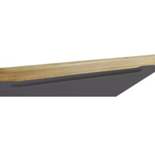 Bloc cuisine complète équipée Held Möbel PISA 390 cm façade gris mate, corps chêne sauvage variante réversible démonté
