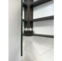 Spiegelschrank Sanox 120 x 12 x 65 cm schwarz matt 2-türig doppelt verspiegelt
