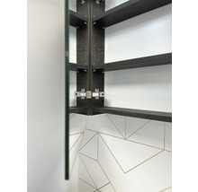 Spiegelschrank Sanox 100 x 12 x 65 cm espresso 2-türig doppelt verspiegelt