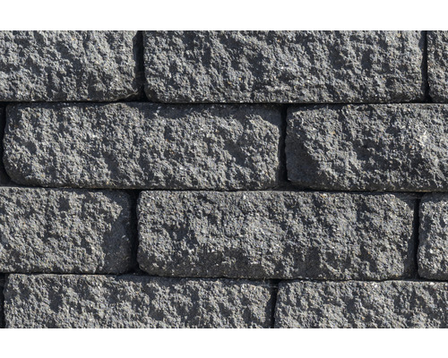 Mur en blocs de béton gris