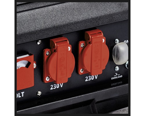 Vue détaillée d''un générateur avec deux prises 230 volts