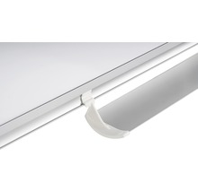 Tableau blanc avec cadre alu magnétique peint support à stylo mobile 180x90 cm