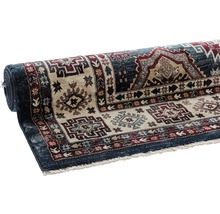 Tapis oriental ornement bleu rouge 200x300cm