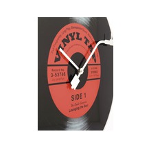 Horloge murale vinyle Tap noir Ø 43 cm