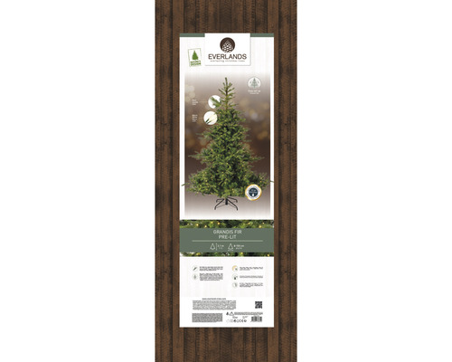 Emballage d'un sapin Grandis artificiel avec éclairage d'Everlands